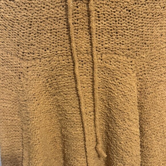 Women’s If It Were Me Chenille Camel Color Sweater Hoodie Size XL - Picture 2 of 7
